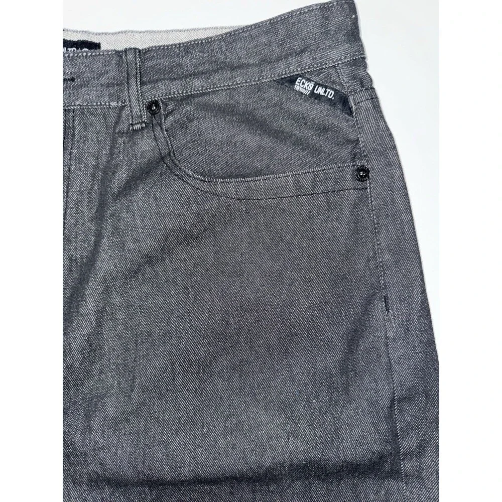 Ecko unltd Bermuda Black Jean shorts‎ SZ W38 Men’s